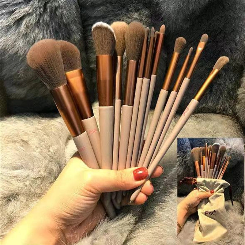 13 Sijiqing Makeup Brush Set Portable Loose Powder Brush Concealer Brush Blush Set Brush Full Set Of Beauty Tools