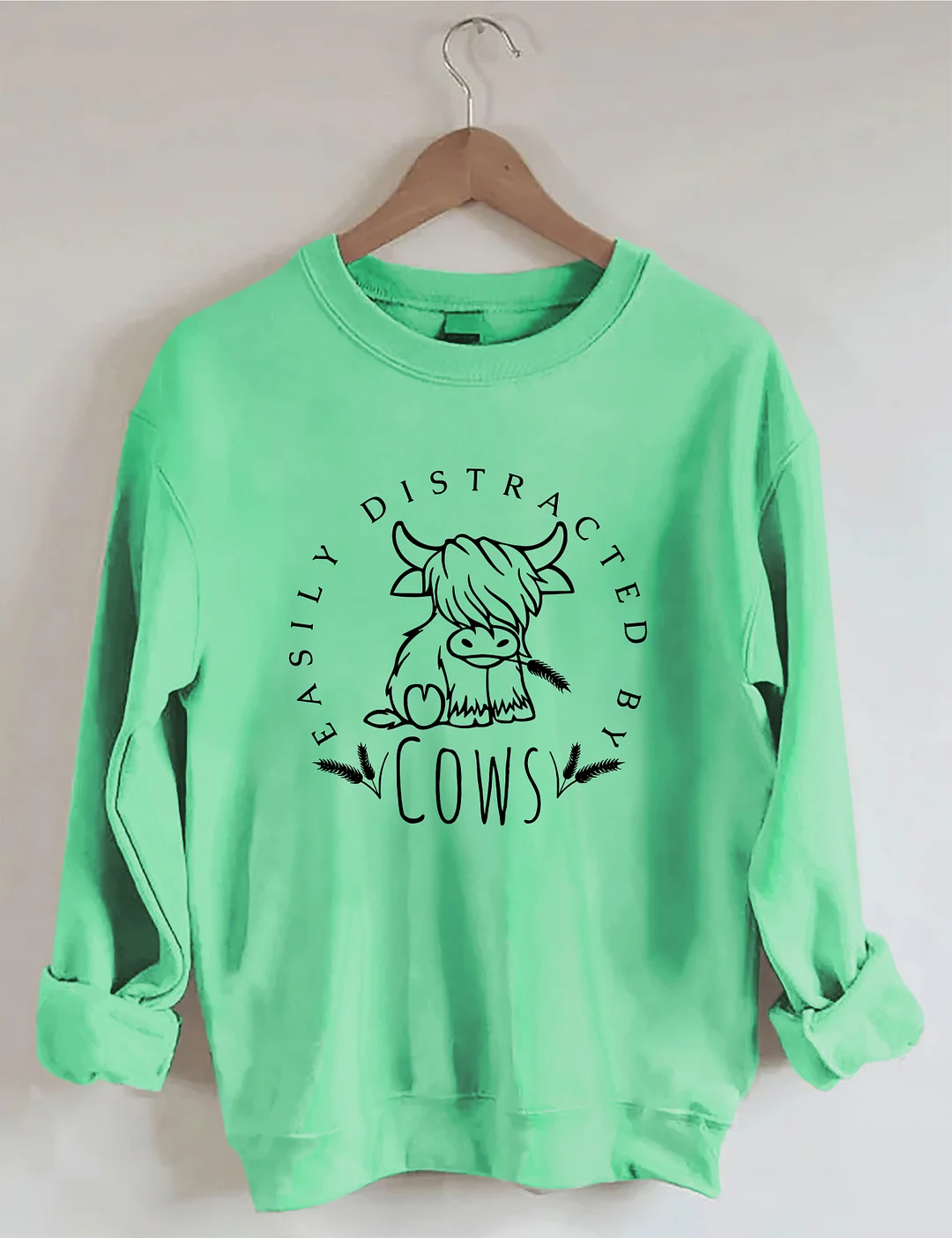 Easily Distracted By Cows Sweatshirt