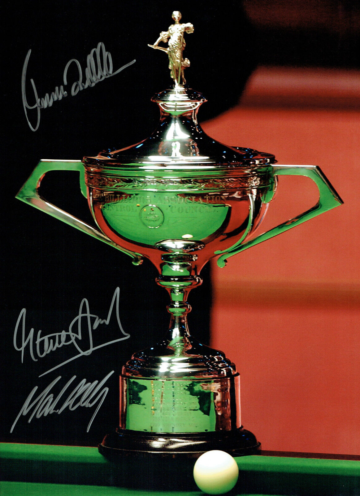 Ronnie O'SULLIVAN Mark SELBY DAVIS Signed Autograph HUGH SNOOKER Photo Poster painting AFTAL COA