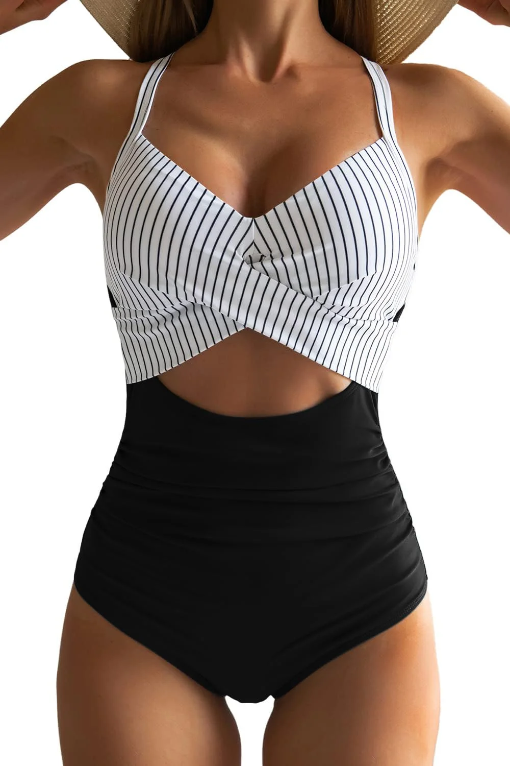 Cutout High Waisted One Piece Swimsuits