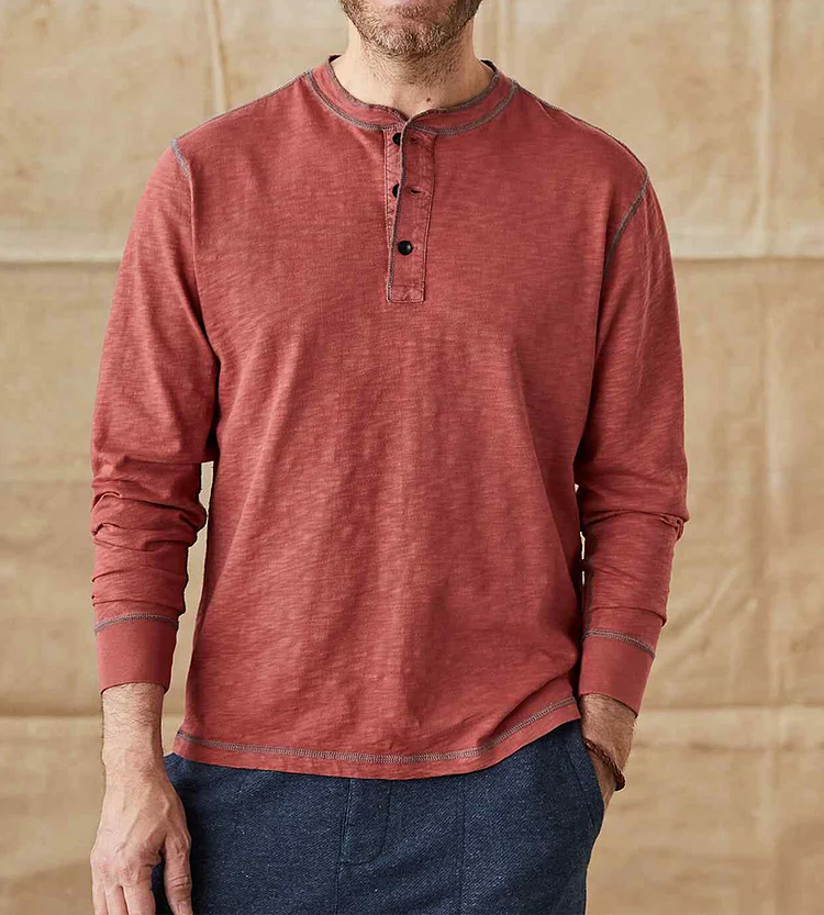 Men Solid Long Sleeve Top