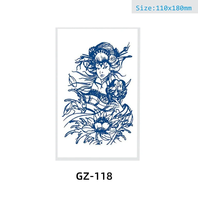 Net Red Herbal Juice Semi-permanent Waterproof Sweat-proof Tattoo Masking Scar Tattoo Sticker Herbal Juice Tattoo Sticker