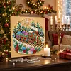 Christmas Train Framed Pearl Painting Kit 25x25cm for Adults