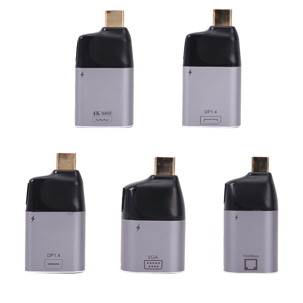 

Type-C to HDMI-Compatible DP RJ45 Mini DP VGA 4K 60Hz Video USB C Converter, Minidp, 501 Original