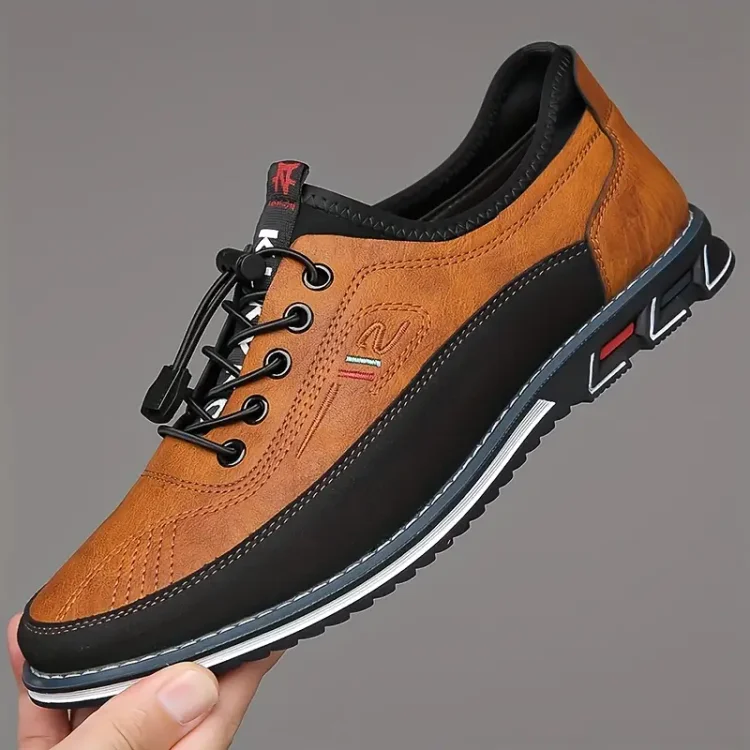 Men's Casual Shoes With Microfiber Leather Uppers
