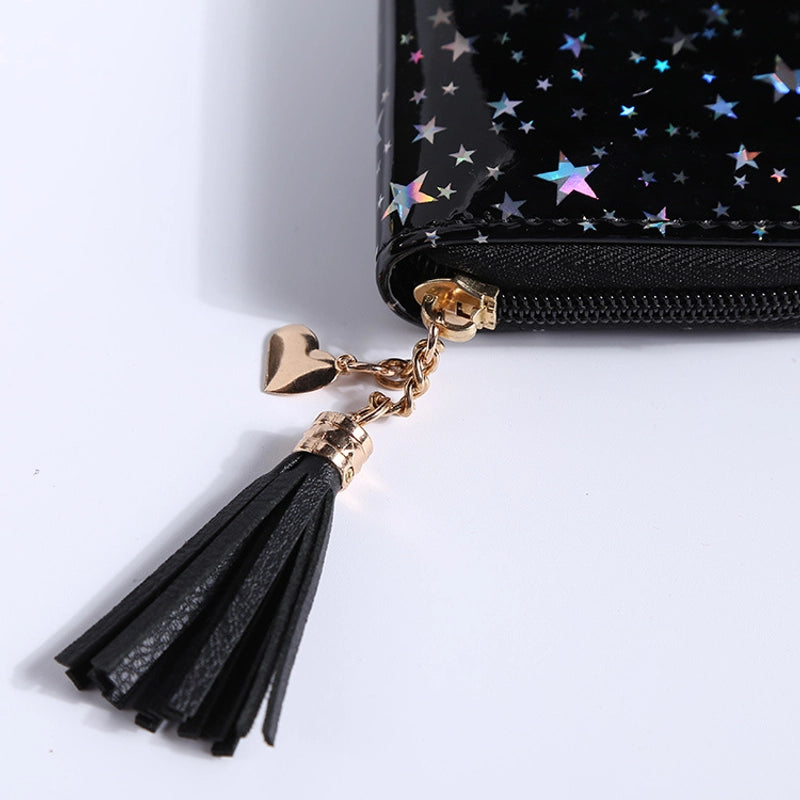 Women's Star Pu Leather Zipper Coin Purses3