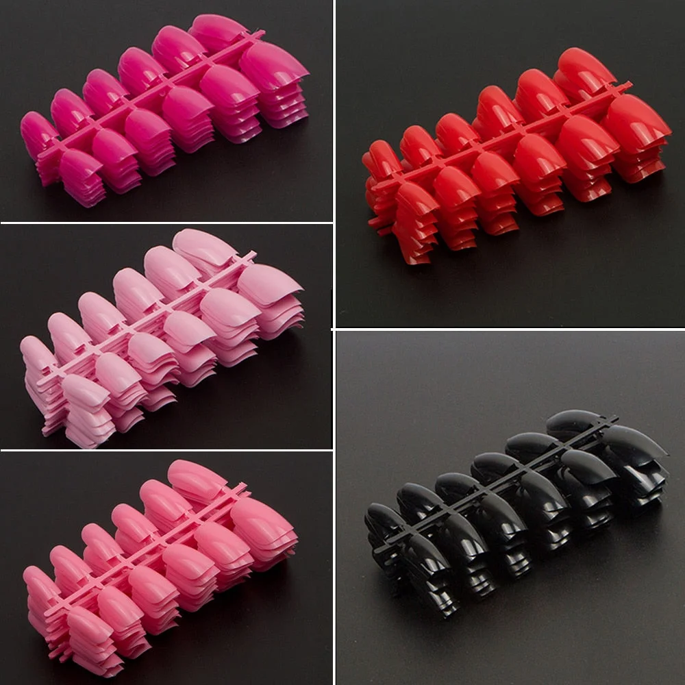 600pcs/pack Full Cover Acrylic Nail Tips Square Shape False Nail Tips 10 Sizes Short Faux Ongles Fake Nails For Nail Art Designs-Nail Inspo