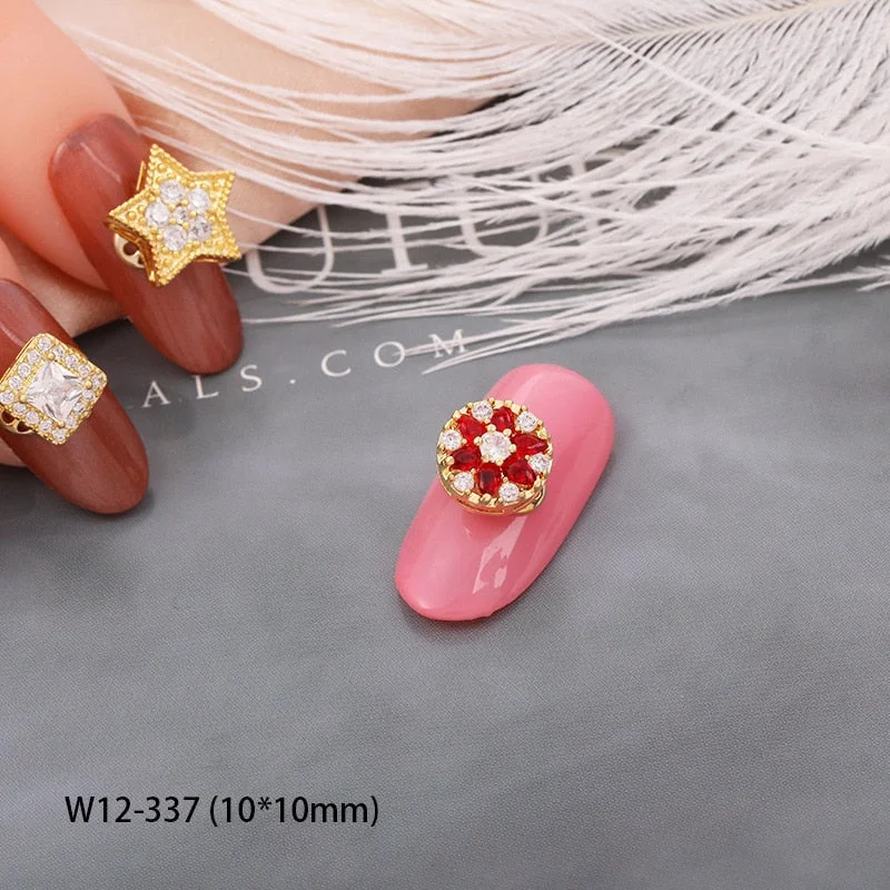Japanese Nail Art Zircon High Speed Transfer Beads Rotatable Nail Alloy Pearlescent Nail Accessories DIY Nail Designer Supplies