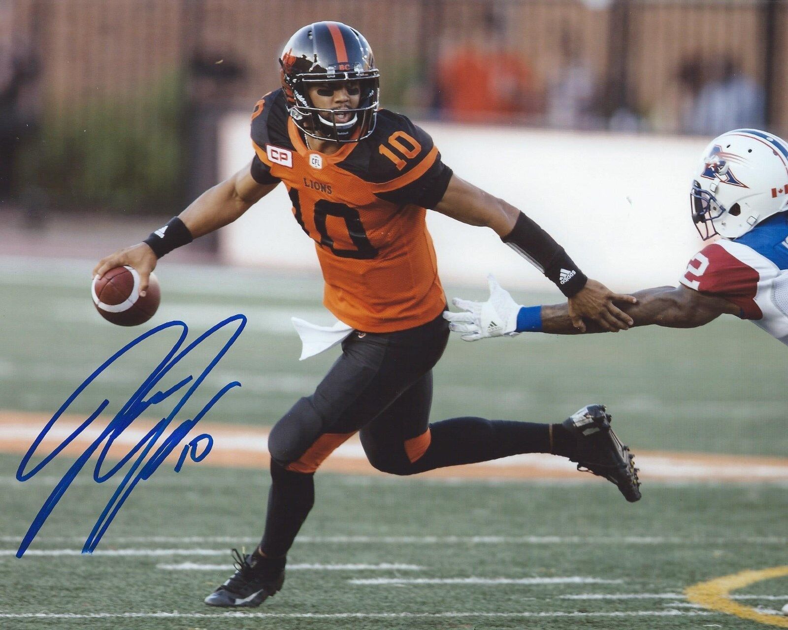 Jonathon Jennings Signed 8x10 Photo Poster painting BC Lions Autographed COA B