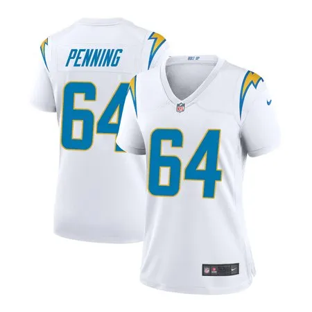 Women's Los Angeles Chargers #64 Trevor Penning  White Game Jersey