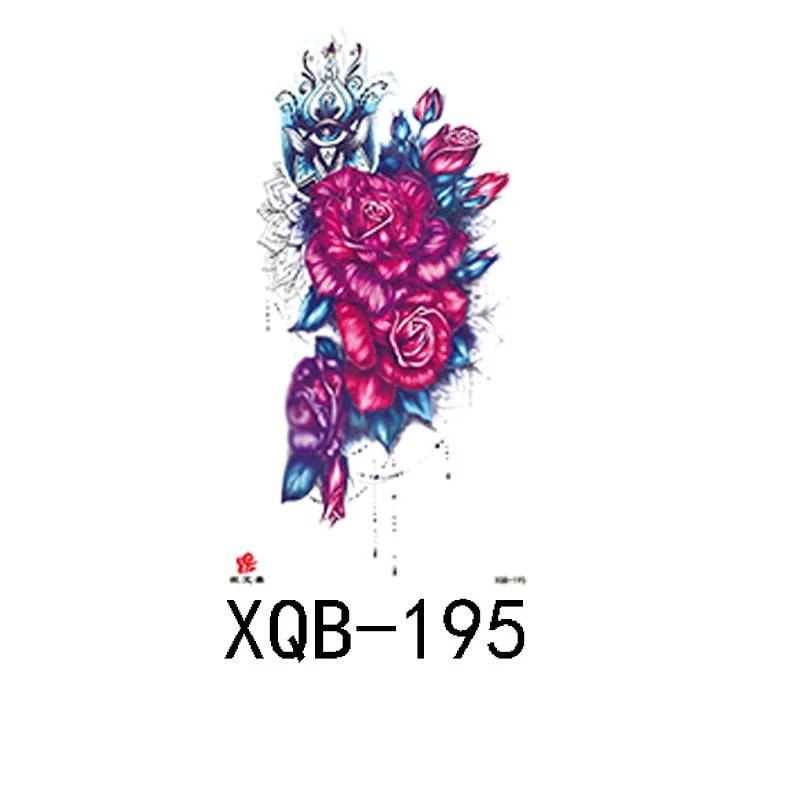 Small full arm waterproof tattoo stickers fierce wolf head animal arm lasting European and American tattoo stickers