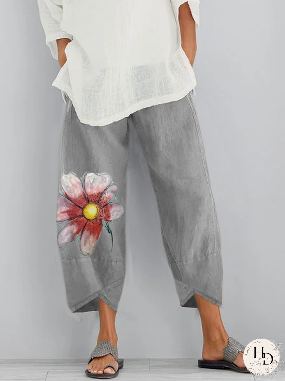 Casual Floral Printed Pants