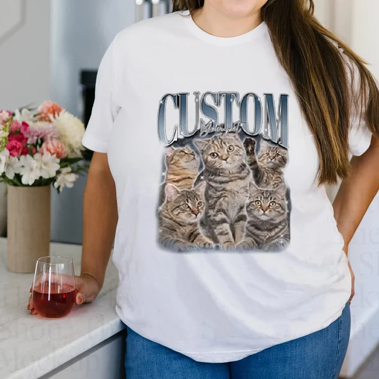 Plus Size Custom Printing Vintage Hip Hop Vintage Pet Sweatshirt T-shirt Hoodie