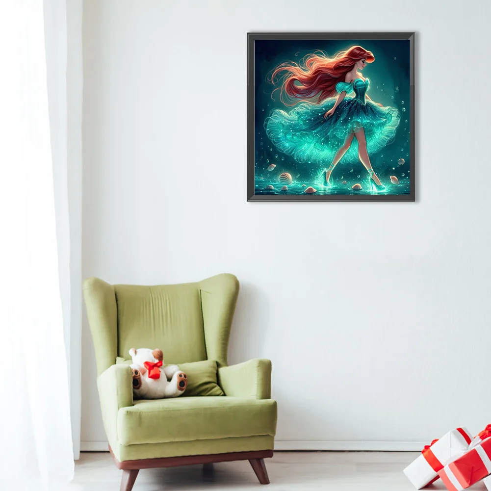Diamond Painting - Full Round Drill - Princess Ariel(Canvas|40*40cm)