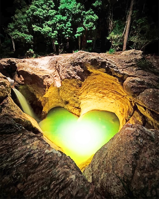 

Green Natural Heart Shaped – Paint By Numbers - 40*50CM, 501 Original