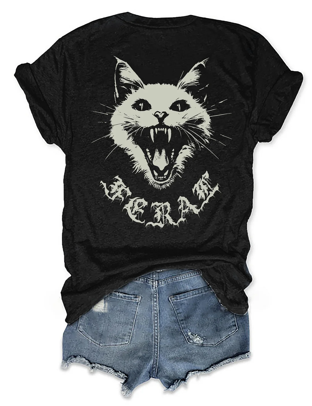 Feral Metalcore Trippy Cat T-shirt