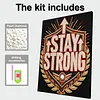 DIY Pearl Painting Stay Strong for Home Wall Decor with Frame(30x40cm)