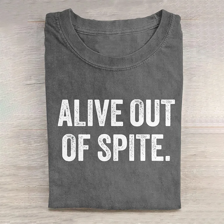 Comstylish Alive Out Of Spite Mental Health Awareness Art Print Casual T-shirt