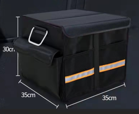 Car Trunk Organizer Foldable Cover Durable Sturdy Thickened Plate Collapsible Trunk Storage Box | IFYHOME