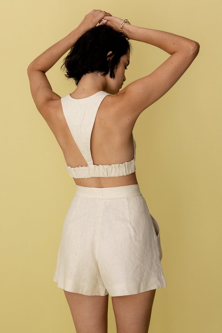High Waist Shorts MatchingTop Jacket Shirt Set