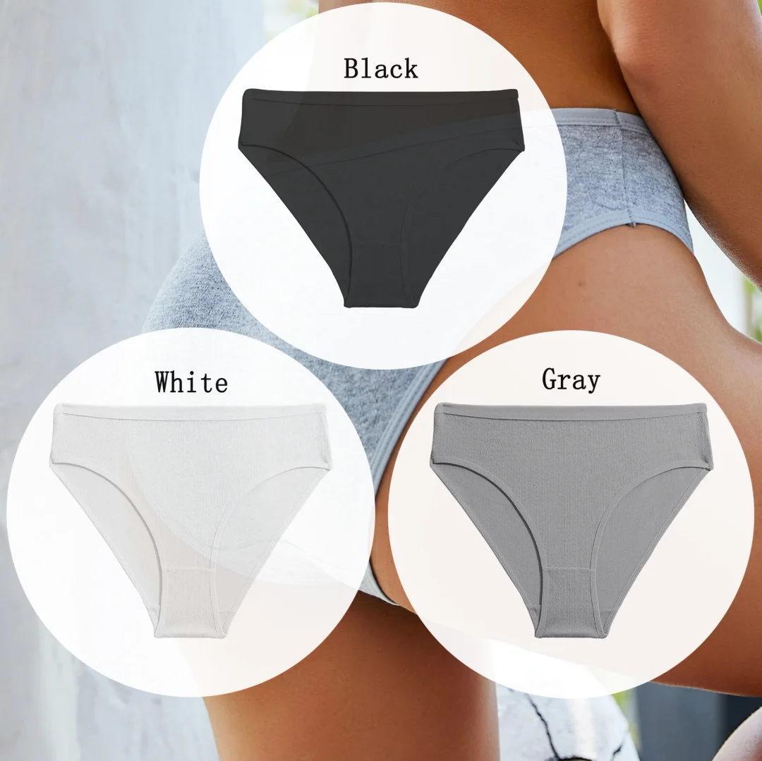 Billionm Cotton Solid Color Women Panties Female Sexy Underwear Briefs Basic Panties for Woman's Underpants Intimates Lingerie