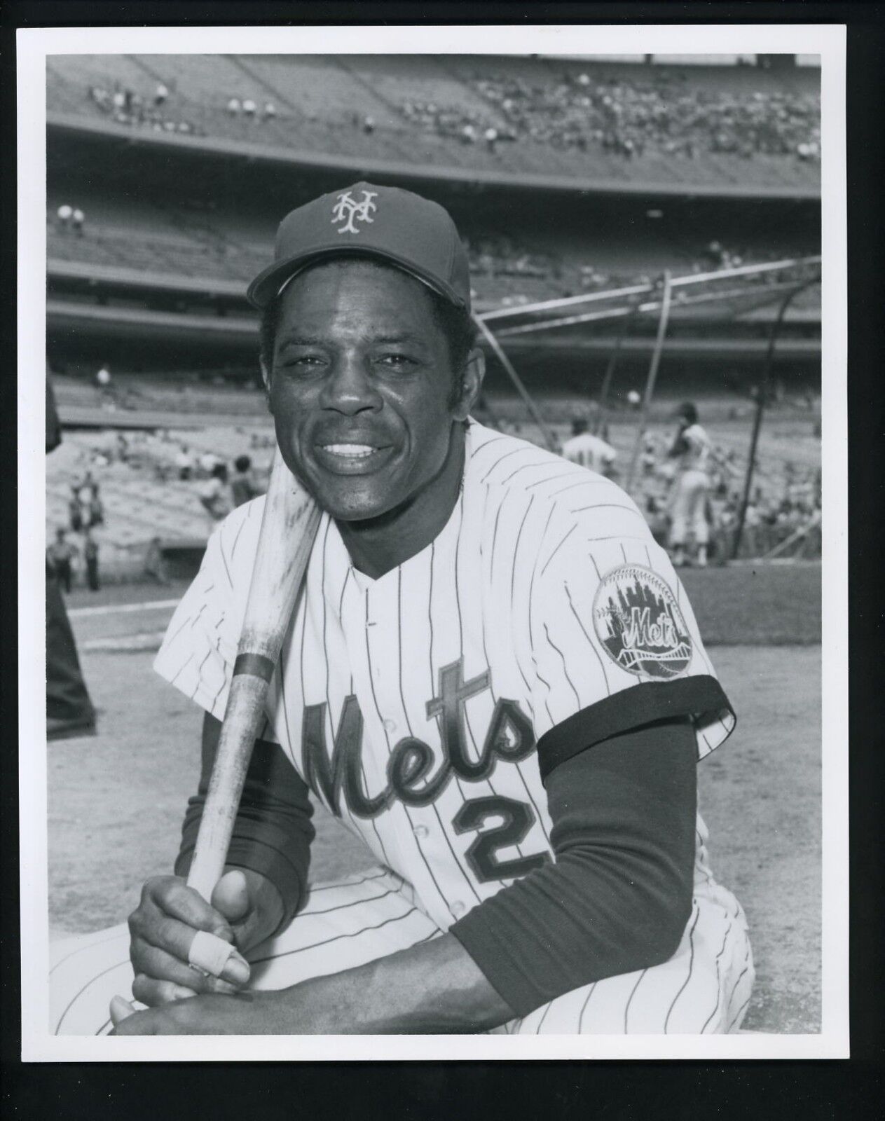 Willie Mays Press Wire Photo Poster painting Donald Wingfield The Sporting News New York Mets