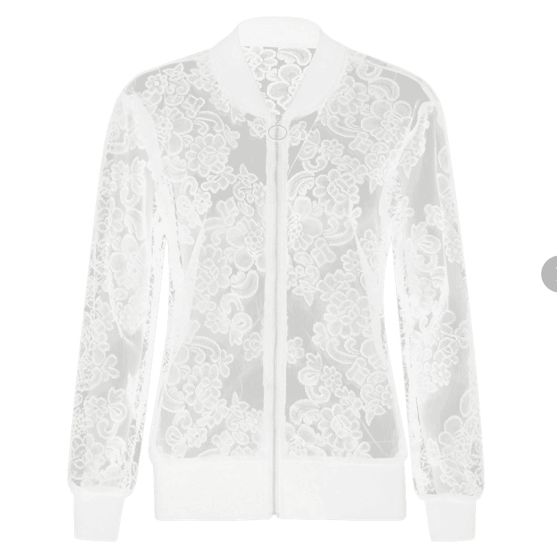 thdmladies Plus Size Lace Mesh Jacket thedmladies