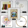 【Limited Stock Sale】Lakes And Sky-DIY Embroidery Kit with Pattern Cotton Threads Needles Hoop 30*30cm/11.81*11.81in tapestrymarket