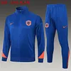 2024 Netherlands Long Zipped Jacket Blue Football Shirt 1:1 Thai Quality