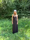 Clauda maxi dress with open back - Black