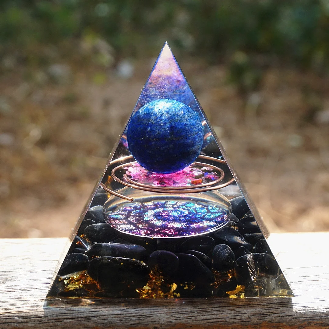 Lapis Lazuli Sphere Obsidian Pyramid