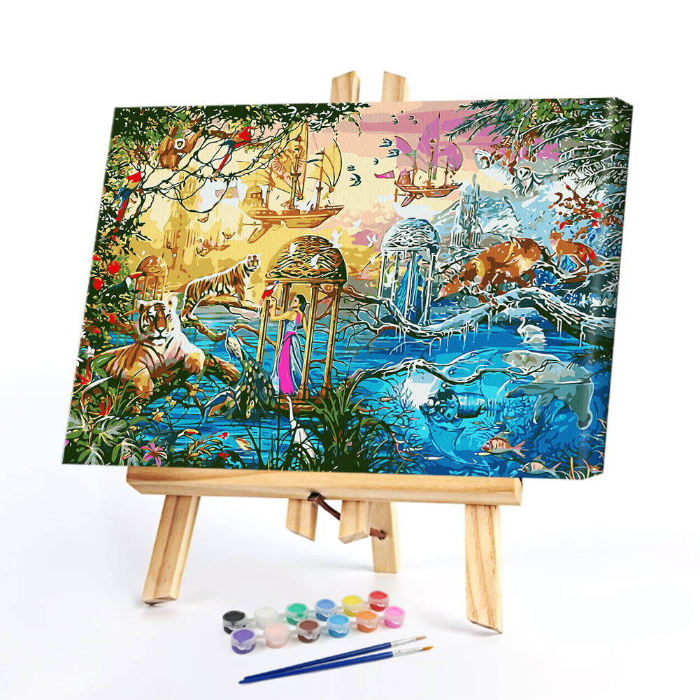 

40*50CM Paint By Numbers-Animal Landscape, 501 Original