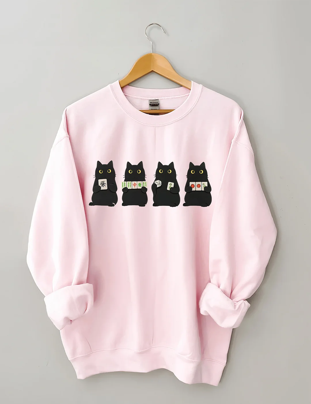 Mahjong Black Cat Sweatshirt