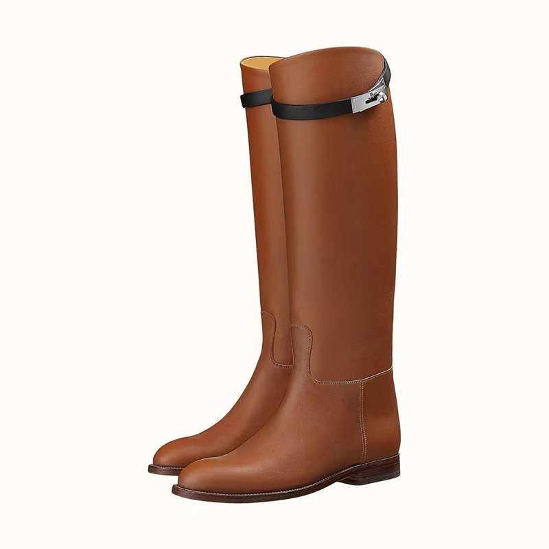 TAAFO Unisex Solid Color Ridding Boots Long Women Knight Knee High Boots Flat Round Toe Shoes