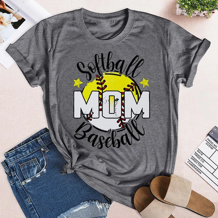 AL™ softball baseball mom T-shirt Tee - 01364-Annaletters