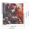 Gothique cool fille-pleine peinture ronde au diamant-50*50cm