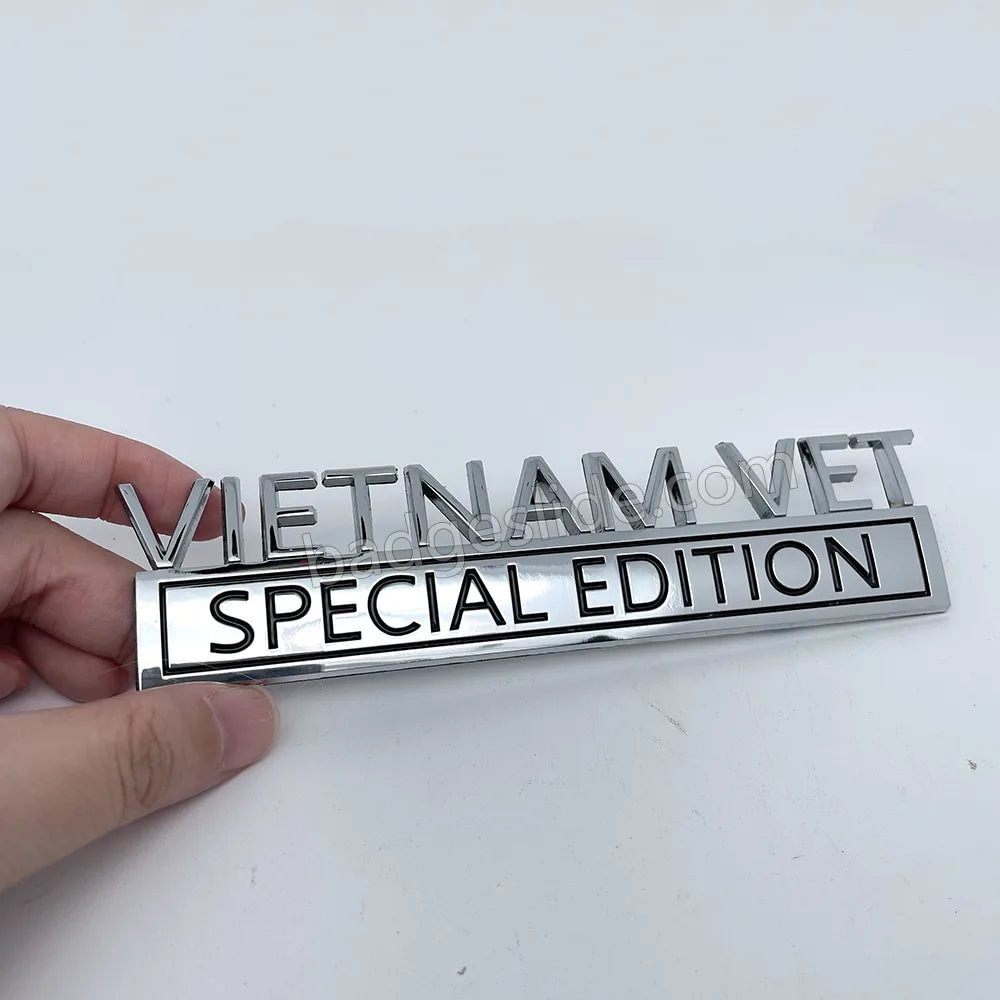 Vietnam Vet Special Edition Metal Emblem Car Badge