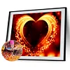 (5 Sizes) Fire Heart-Full Square Diamond Painting