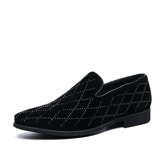 Men's Summer Classic / Casual Daily Office & Career Loafers & Slip-Ons Suede Breathable Non-Slipping Height-Increasing Black / Brown