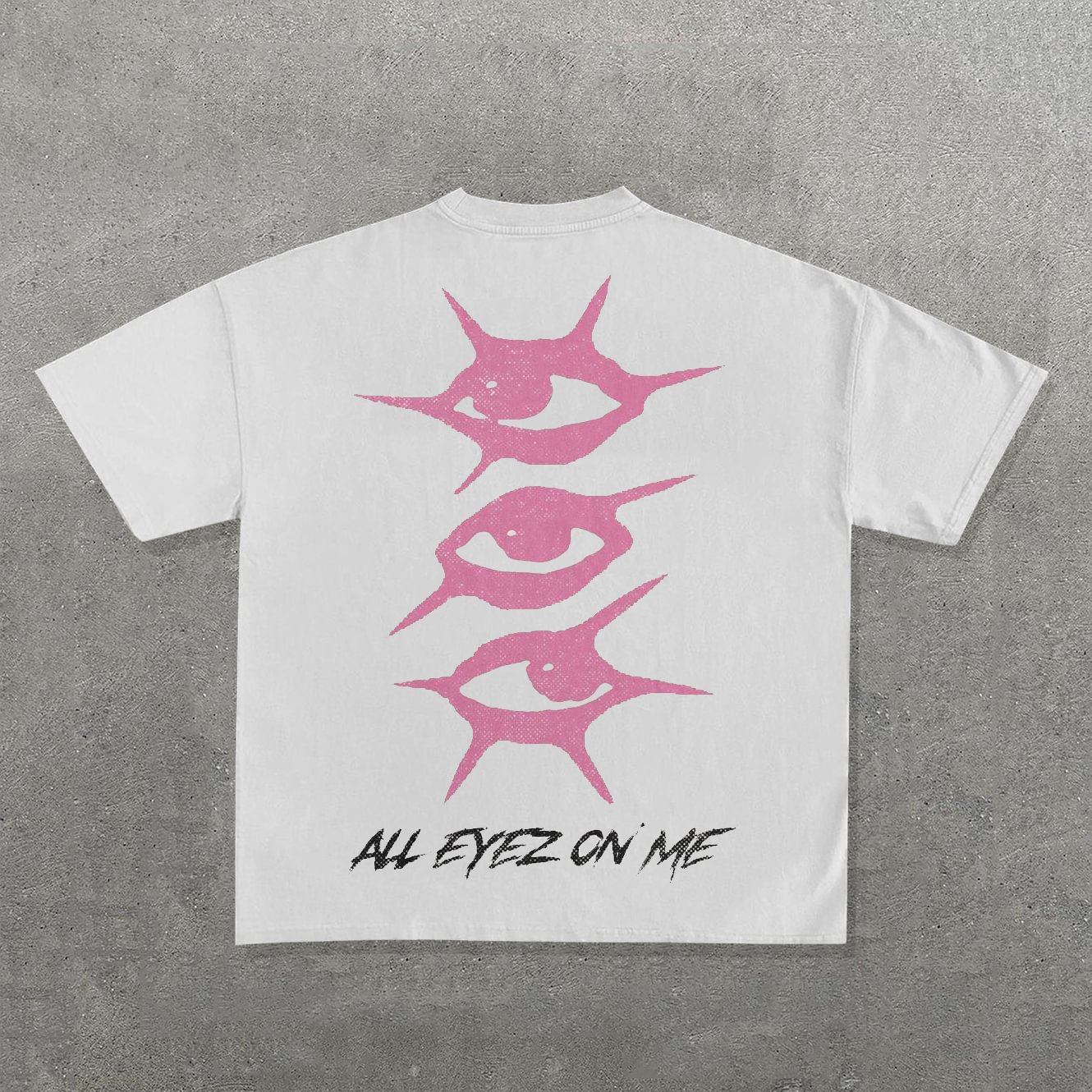 Vintage All Eyes On Me Graphic 100% Cotton Short Sleeve T-Shirt