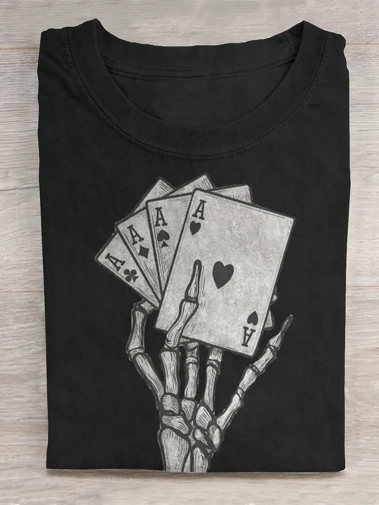 Teecade Teecade Skull Card Art-1 T-shirt