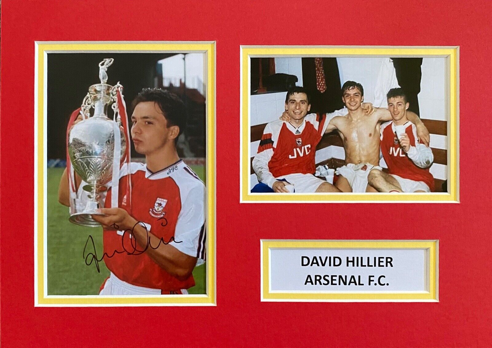 DAVID HILLIER HAND SIGNED A4 Photo Poster painting MOUNT DISPLAY ARSENAL FOOTBALL AUTOGRAPH 1