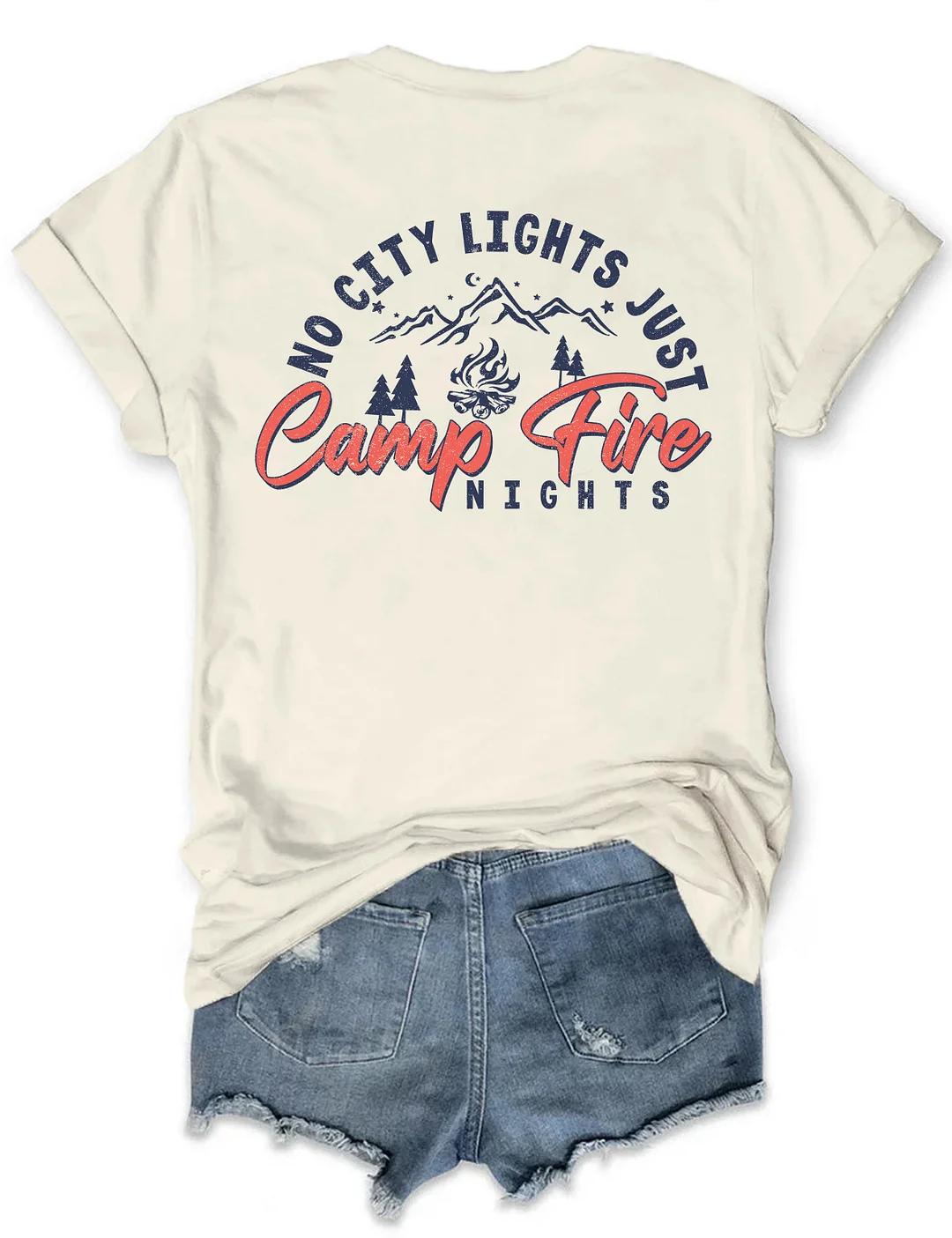 No City Lights Just Campfire Nights T-shirt