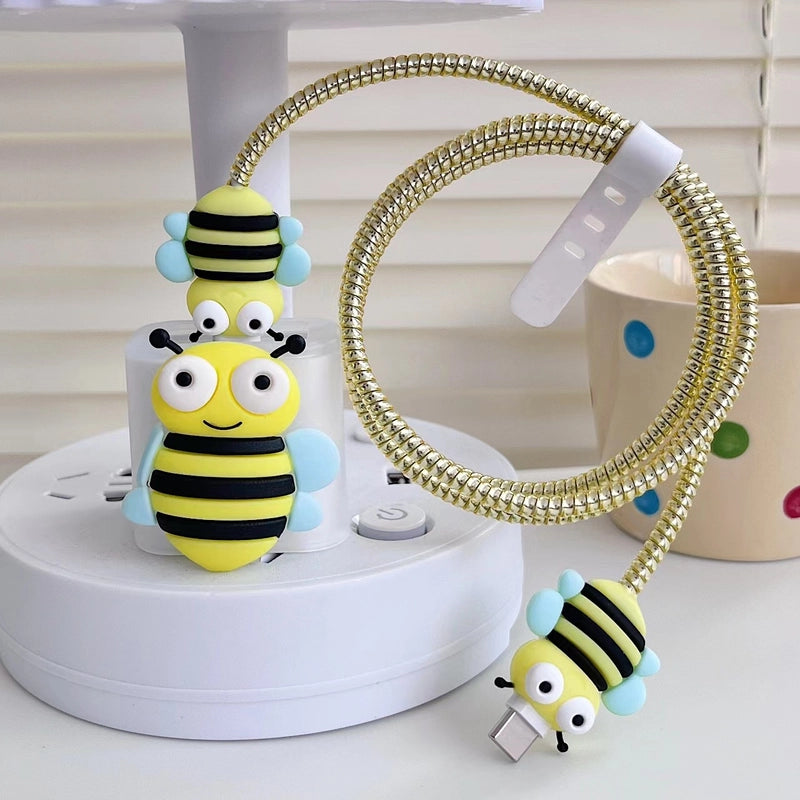 Sunflower Iphone 20w Charger Data Cable Anti-break Protective Cover