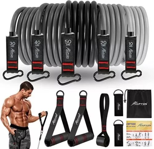 pornhint Pornhint 11Pcs Resistance Bands Booty Fitness Gym At Home Exercise Yoga workout Cross Fit New