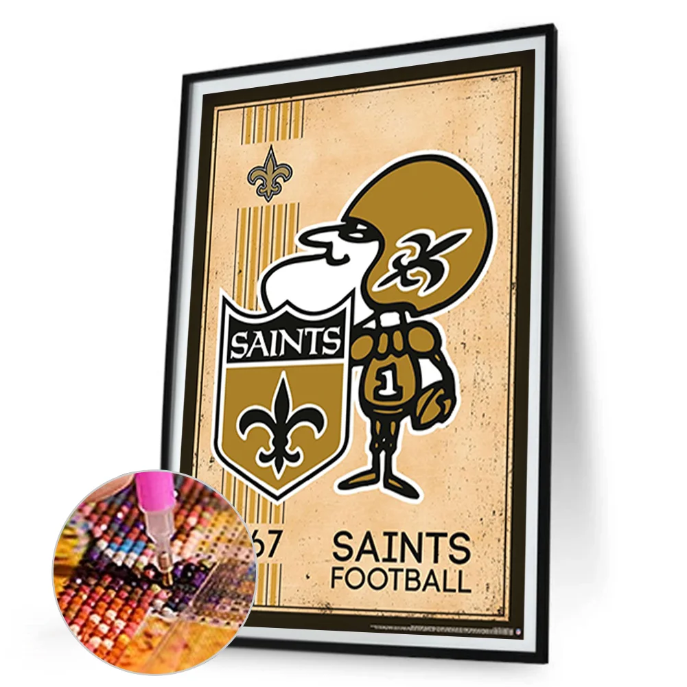Diamond Painting - Full Round Drill - New Orleans Saints(Canvas|30*45cm)