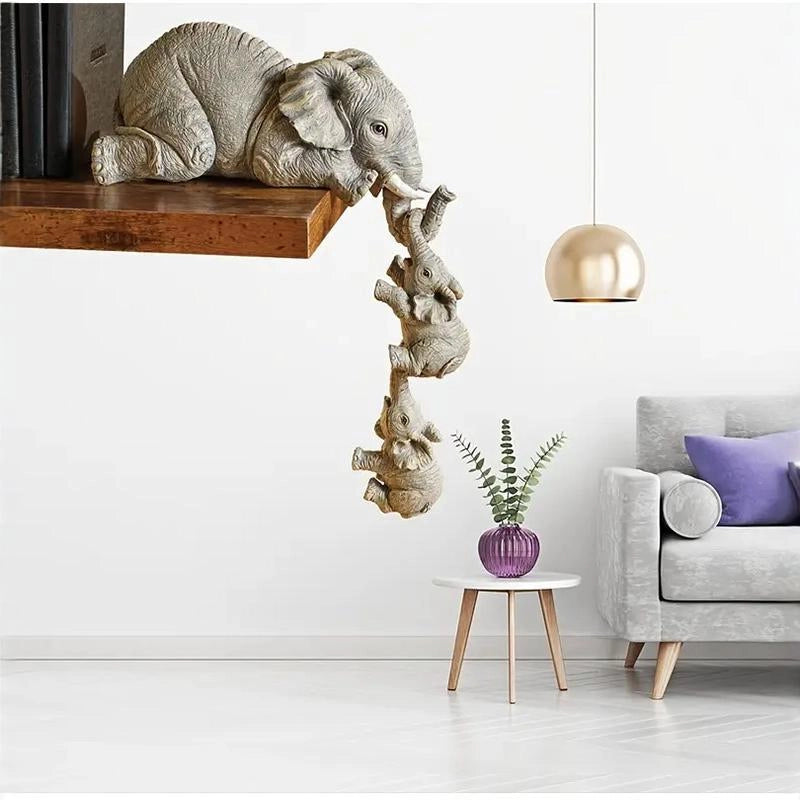 Minimalist Elephant Synthetic Resin Ornaments Artificial Decorations
