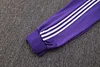 Joyfball 2025/2026 Kids Size Real Madrid Long Zipped Jacket purplee Retro version Soccer Jersey 1:1 Thai Quality 