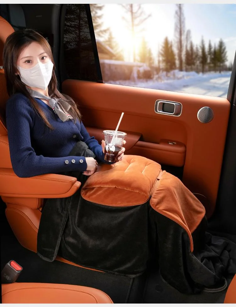 Four-in-one car pillow, quilt, hand warmer, and seat and waist support