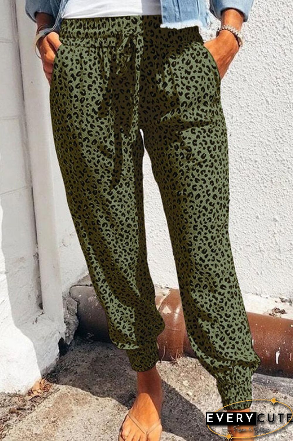 Casual Regular Print Loose Trousers